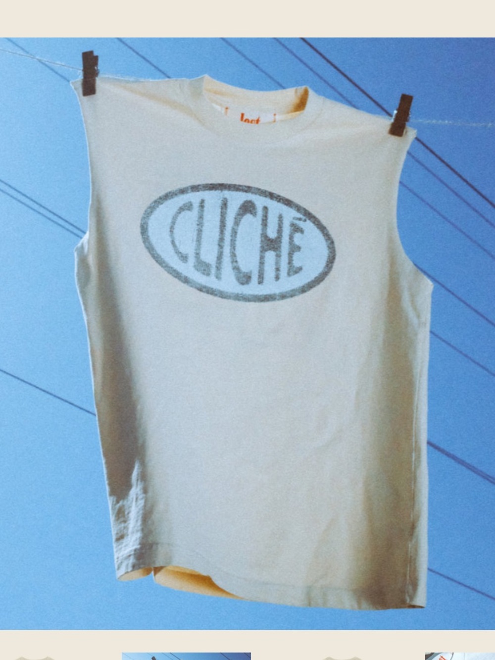 Machine Gun Kelly - cliché cream cut off tank